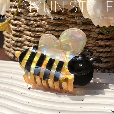 Luxury quality jewelry 2025 new cute bee grab clip jewelry in autumn and winter Crab hair clip hair accessories for girls