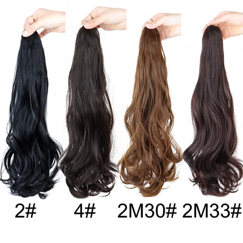 Synthetic Long Curly Ponytail Hair Extension Accessories Claw Clip Black Brown Hair Ponytail Wigs for Women