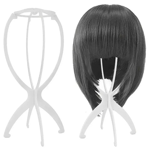 3pcs Stable Wig Stand Collapsible Hairpiece Holder For All Wigs and Hats Display Styling Tool for Haircut Training and Home Use