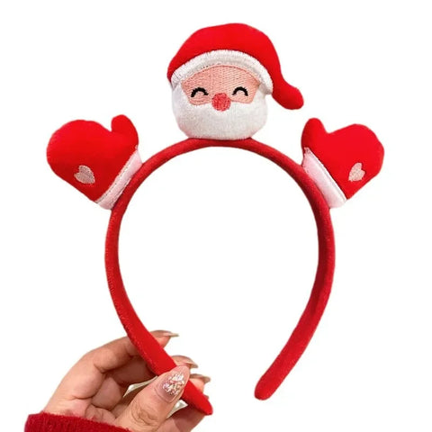 Christmas Children's Plush Santa Hat Hair Accessories Women's Cute Christmas Cap Holiday Decorative Hair Clips