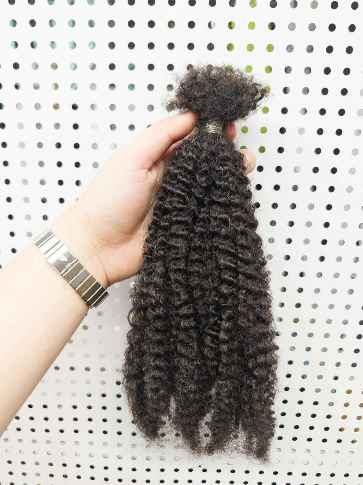 4C Afro Kinky Curly Virgin Human Hair 16" Brazilian Human Hair Extensions Weave Bundles No Weft Weaving for African Black Women