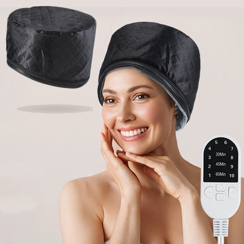 SPA Heat Cap Hair Steamer for Black Natural Hair 10 Level Hair Mask Hair Heating Cap for Hair Treatment Home Use