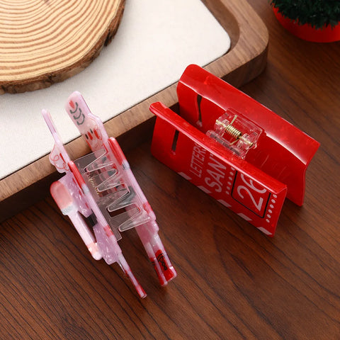NEW Nutcracker and Christmas Party Gift Hair Claw Holiday Leisure Acrylic Hair Claw Clips Hair Accessories for Women Girls