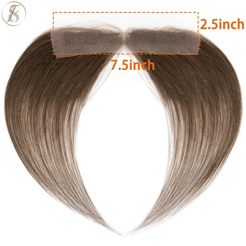 TESS Women Topper Human Hair 10inch Natural Hairline Hair Patch Hair Loss Hand Hook Lace Single Knot Hair Invisible Hairpiece