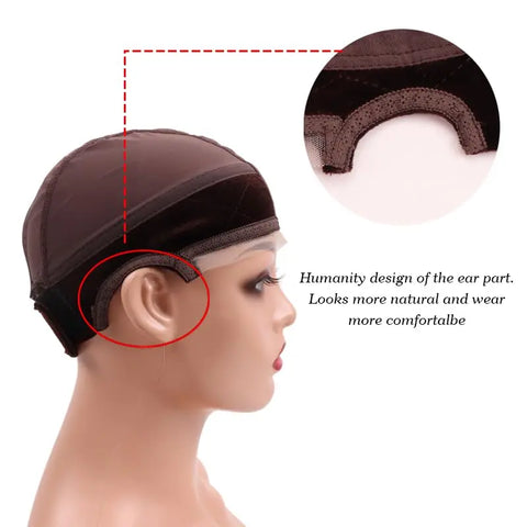 Lace Grip Wig Cap for Women, Glueless Breathable Lace Front Wig Cap with Adjustable Elastic Headband Non-slip Wig Gripper