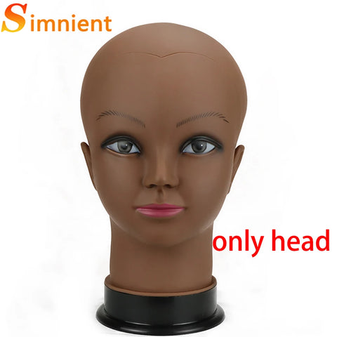 New Bald Mannequin Head With Wig Stand AdjustableTripod Support For Wigs Hair Extension Holder Wig Making Kit Tools Accessories