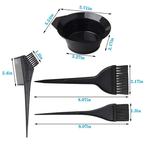12Pcs Set Hair Dyeing Kit Hair Color Dye Bowl Stirring Brush For Hair Coloring Bleaching DIY Salon Home Hair Dye Tools