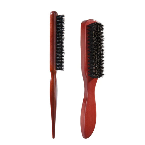 Mane Bristle Hair Brush Set with Fluffy Hair Brush Mouse Tail Hair Teasing Hairbrush Beard Shaving Brush Edge Hair Styling Tools