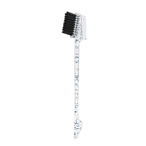 1 piece of plastic crystal anti-static double-sided brush edge control comb hair salon styling tool Special for real hair wigs