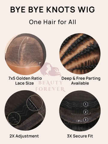Beautyforever NEW Elastic Drawstring Glueless Human Hair Wig Yaki Straight 7x5 Bye Bye Knots Wear and Go Glueless Wig Raw Hair