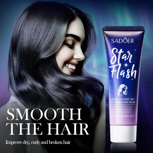 SADOER Star Flash Hair Mask Repair Damaged Hair Reduce Split Ends Oil Control Moisturizing Smooth Hair Treatment Masks