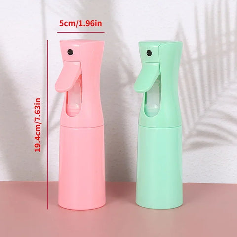 2-Pack Plastic Refillable Continuous Spray Bottles with Root Comb Applicator - Fine Mist Sprayer for Hairstyling Hair Dye Bottle