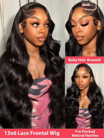Wear Go HD 250 Density 13x6 Body Wave Lace Frontal Human Hair Wig 30 40 Inch 13x4 Lace Front Wigs Brazilian 5x5 Closure Glueless