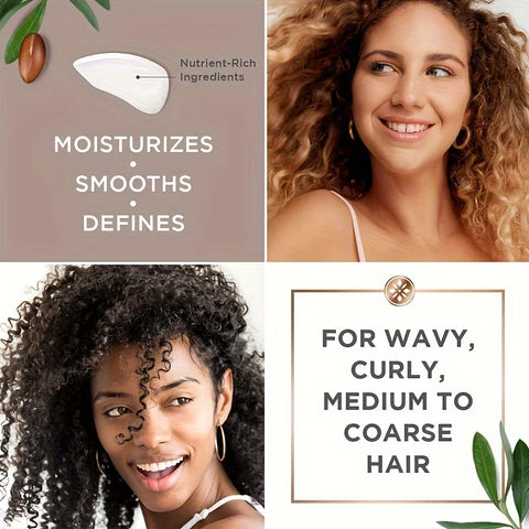 GZE CURL DEFINING CREAM with Argan Oil for Wavy and Curly Hair Hair Moisturizer and Deep Conditioning for Shine and Bounce