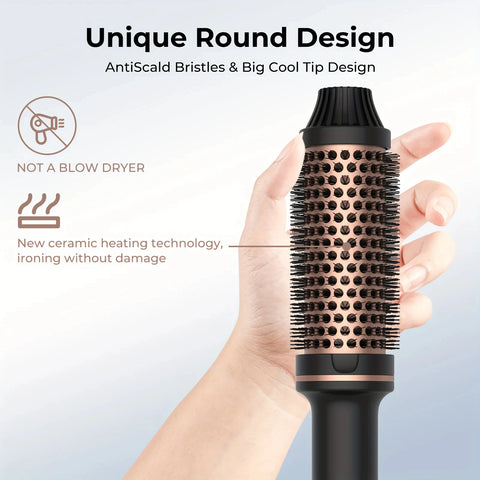 Hair Curler Straightener Electric Hair Brushes Hot Comb Professional Curling Iron Heated Anti-Scald Thermal Brush