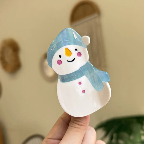 Muweordy NEW Christmas Hair Claw Snowman Snowflake Party Gift Eco-Friendly Acetate Claw Clips Fashion Hair Accessories for Women