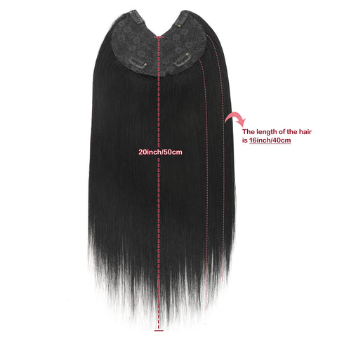 V Shape Clip In Human Hair Extensions  Invisible Brown Blonde Highlight Toppers For Women Straight Brazilian Remy Hair 16Inch