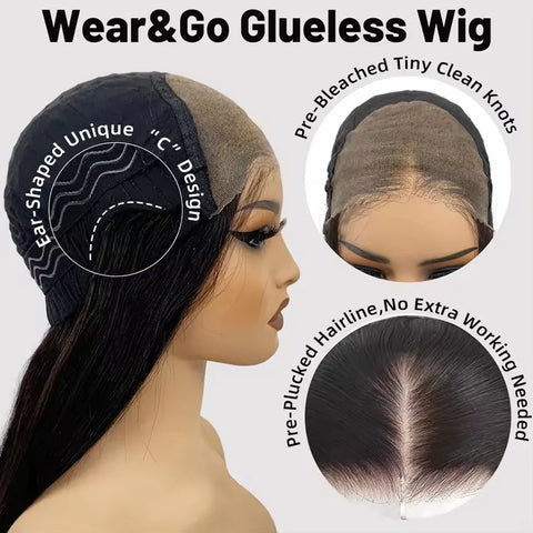 10A 6x5 Glueless Human Hair Wigs Ready To Wear And Go Kinky Curly Lace Closure Wig Ombre Highlights Brown Ginger Colored Wigs