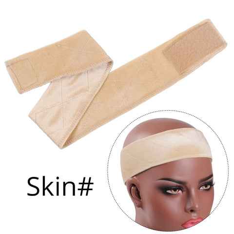 5.5cm Width Non-slip Wig Grip Headband Soft Velvet Hair Band For Fastern Wig Adjustable Wig Band For Women Black Scarf Head 1Pcs