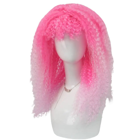 Fashion Colorful Gradient Fluffy Short Hair Multicolor Synthetic Fiber Wig April Fool's Day Halloween Christmas Party