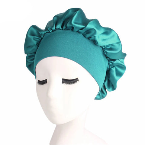 Women Men Unisex Satin Sleeping Hat Night Hair Care Bonnet Skullies Beanies Cap