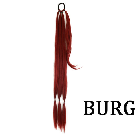 DIY Ponytail Extensions Synthetic Boxing Braids Ponytail Hair Rope For Women High Temperature Fiber Black Brown Ponytail