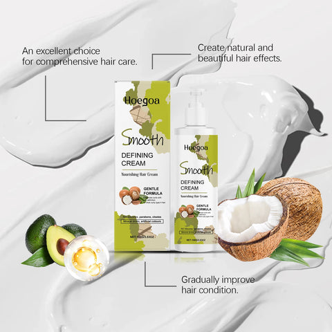 Hair Styling Cream Moisturizing Nourishing Frizz Control Shine Enhancer Natural Hold All Hair Types Non Greasy Long Lasting