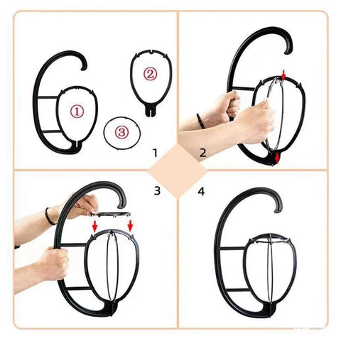 Multiple Wig Stand Holder Hanging Hair Extensions Wigs Accessories Organizer Storage Solution for Beauty Care