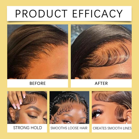 Flyaways Control Hair Gel Wax Styling Balm For Frizz Taming And Edge Styling Natural Shine Non Greasy Formula For Men And Women