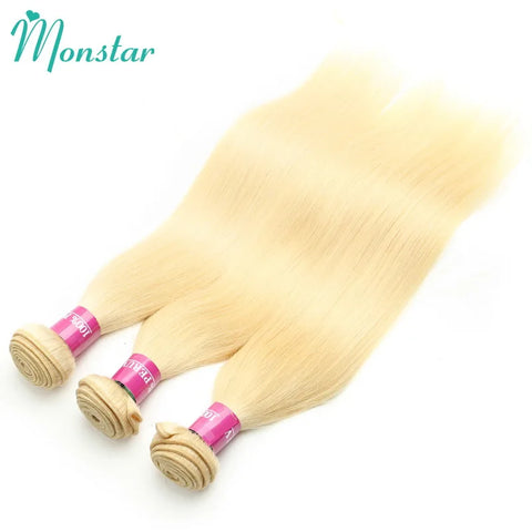 12 A Blonde 613 Bone Straight Human Hair Weave Bundles 40 Inch Brazilian Color 100% Remy Human Hair Extension 1 2 3 Bundles Weft