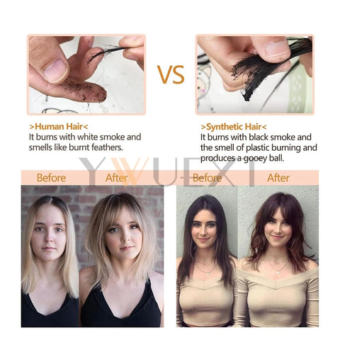 Clip In Hair Pieces Toppers 8"-12" Natural Human Hair Extensions Piece Brown Color Women With Bangs 8x12cm Base