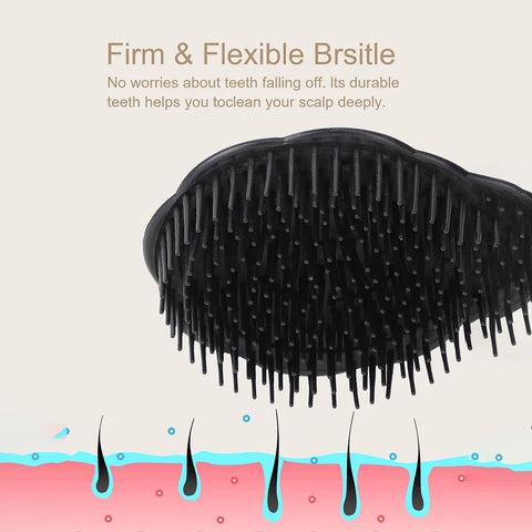 Handheld Silicone Head Wash Clean Care Hair Root Itching Scalp Massage Comb Shower Brush Shampoo Brush