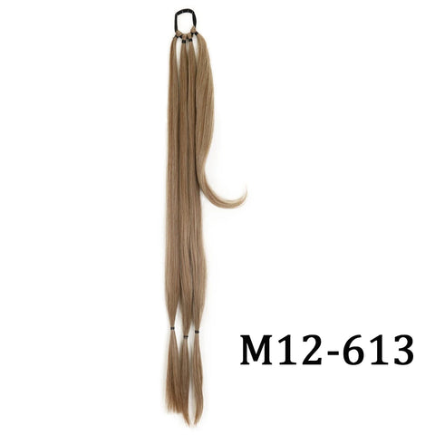 DIY Ponytail Extensions Synthetic Boxing Braids Ponytail Hair Rope For Women High Temperature Fiber Black Brown Ponytail