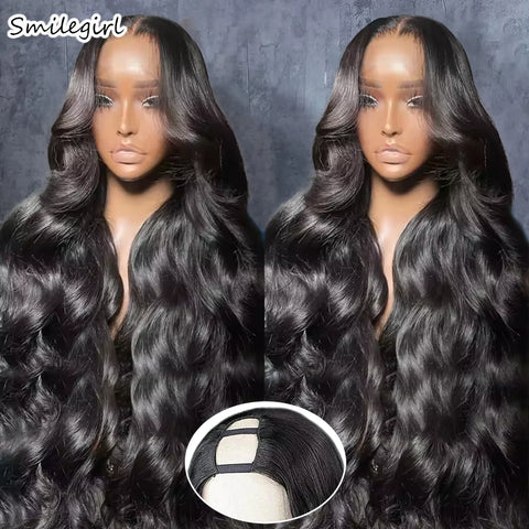 250% Density V Part Wig Human Hair Body Wave Upgrade Glueless Natural Color Wigs Human Hair With Elastic Drawstring for Women