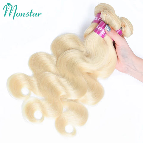 12A Blonde 613 Body Wave Bundles Brazilian Hair Weave Bundles 100% Human Hair Bundles 30 32 34 36 38 40 Inch Remy Hair Extension