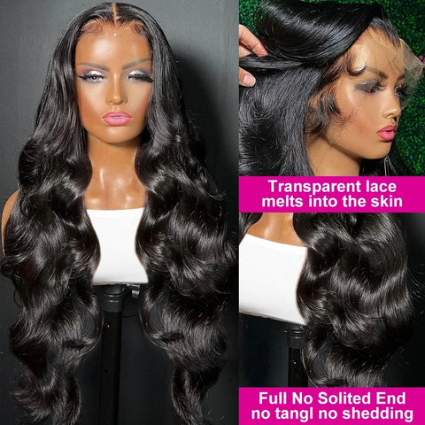 30 inch 250 Density 13x4 HD Lace Front Human Hair Wigs For Women Body Wave Brazilian Short Bob Glueless Frontal Wig Pre Plucked