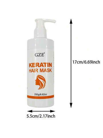 GZE Keratin Hair Mask Split Ends Reduction Frizz Control Hydration Moisturizing Heat Protection Anti-Breakage Anti-Frizz
