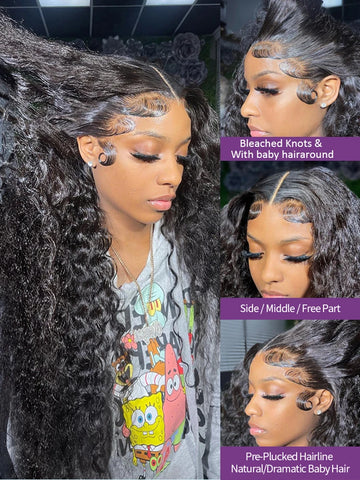 30 40 42 Inch Deep Wave Lace Front Wig 13x6 Hd Lace Frontal Wig 13x4 Curly Human Hair Wigs For Women 4x4 5x5 360 PrePlucked Lace