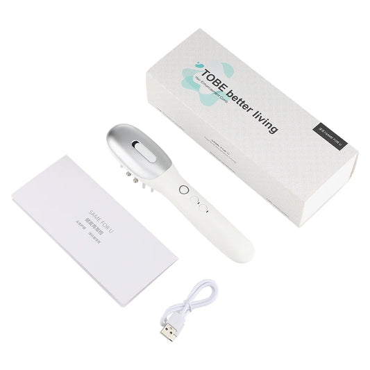 Electric EMS Scalp Massager Comb LED Light Head Massager with Hair Oil Applicator for Scalp Relax Hair Growth Fit All Hairstyle