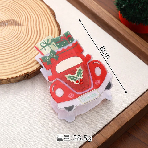 NEW Nutcracker and Christmas Party Gift Hair Claw Holiday Leisure Acrylic Hair Claw Clips Hair Accessories for Women Girls