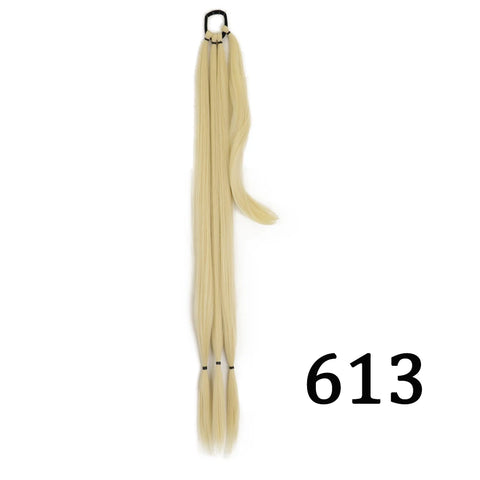 DIY Ponytail Extensions Synthetic Boxing Braids Ponytail Hair Rope For Women High Temperature Fiber Black Brown Ponytail