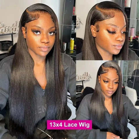 250 Density 13x6 Hd Transparent Human Hair Lace Frontal Wig 13x4 Hd Bone Straight Lace Front Wig 4x4 360 Pre Plucked Lace Wigs