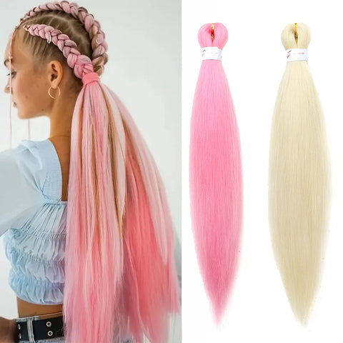 WIGSIN 20Inch Synthetic Pre Stretched Yaki Ez Box Braiding Hair for Women Hair Extension