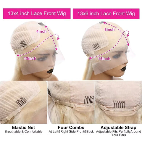 Blonde HD Body Wave Human Hair Lace Front Glueless Wig 30 40 High Inch 250 Density 13x4 613 Lace Frontal 13x6 Honey Wigs Women