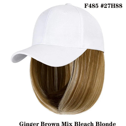 Cap Synthetic Wig Hair Extensions Hair Wigs For Women Short Straight Bob  Adjustable Hip Hop Baseball Cap economic Vertical wigs