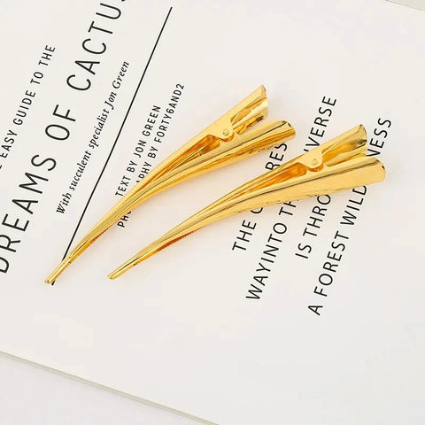 2 Pcs Black Metal Non-slip Crocodile Clip Hair Clip Hairdressing Styling Tool Hair Styling Accessories Women Barrettes