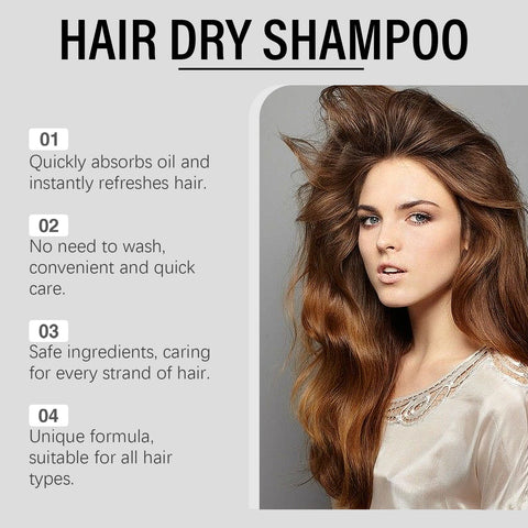 Dry Shampoo Spray Instant Volume Boost Oil Control No Water Needed Portable Clean Hair Fluffy and Shiny Hair Care Shampoo Spray