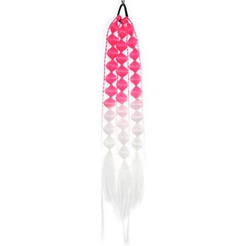 1Pc Synthetic Hair Wig Ponytail Extension Hairpieces Pink Long Lantern Bubble Braid Kinky Straight Women Girl Halloween Costume