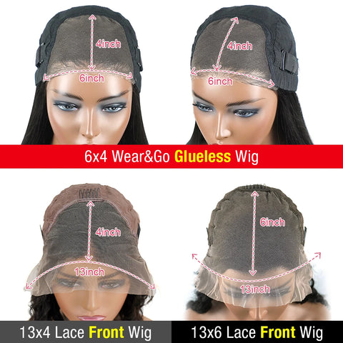 Yaki Kinky Straight Glueless Wigs Human Hair Ready To Wear Preplucked 4C Edges 13x6 HD Lace Frontal Wig Human Hair For Women 200