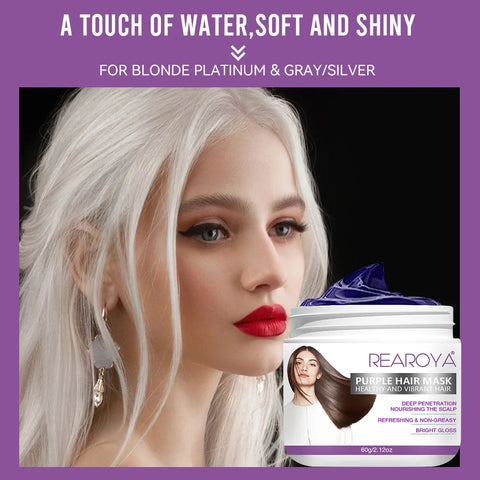 Hair Repairs Purple Hair Mask Biotin Collagen Keratin Treatment Hairs Conditioner Hair Care Essential Nourishing for Dry Damaged